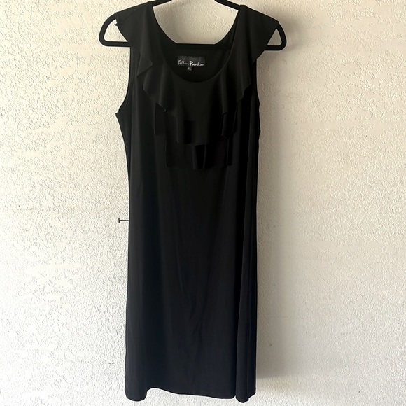 Size XL black sleeveless Ellen Parker Dress women’s knit essential - Picture 1 of 6